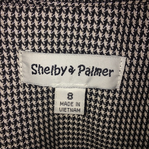 Shelby & Palmer Black/White Gingham Dress Size 8 - Picture 3 of 7
